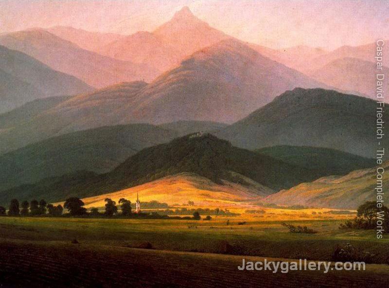Landscape in the Riessengebirge by Caspar David Friedrich paintings reproduction